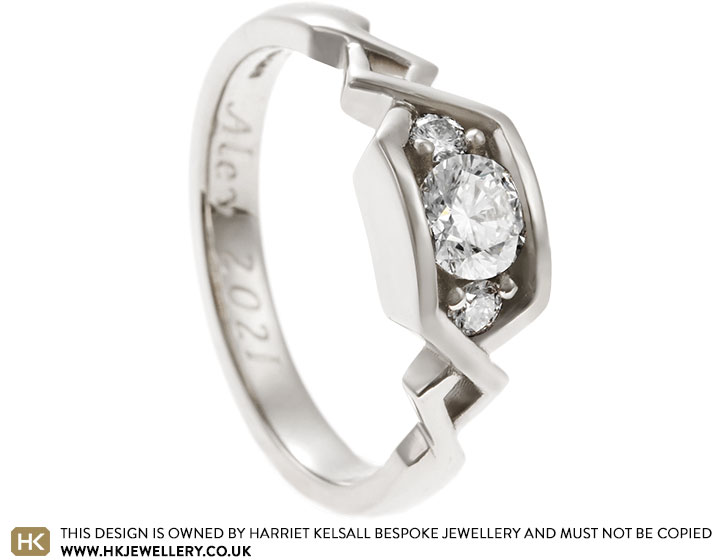 Lucie's Striking 18ct While Gold and Diamond Commitment Ring