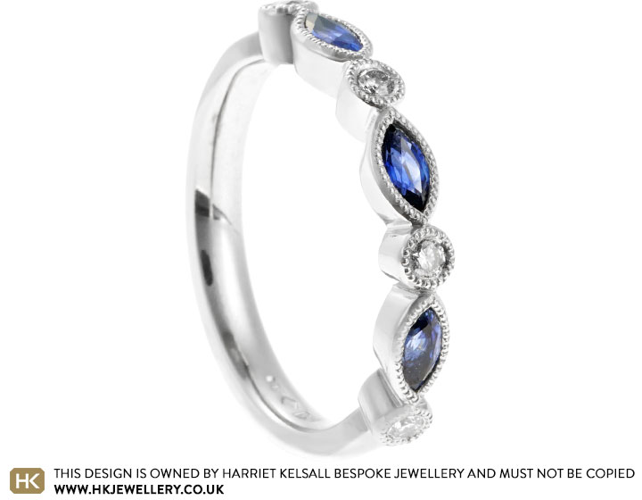 Debbie's Platinum, Sapphire and Diamond Eternity Ring