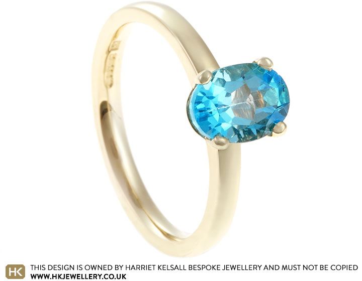 Nouska's 9ct Yellow Gold and Topaz Bespoke Ring