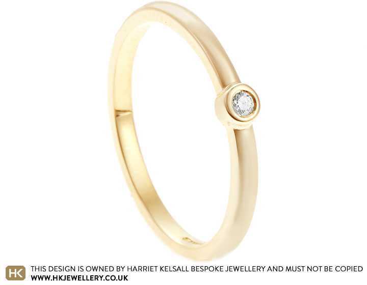 Lynn's Redesigned Yellow Gold and Diamond Engagement Ring