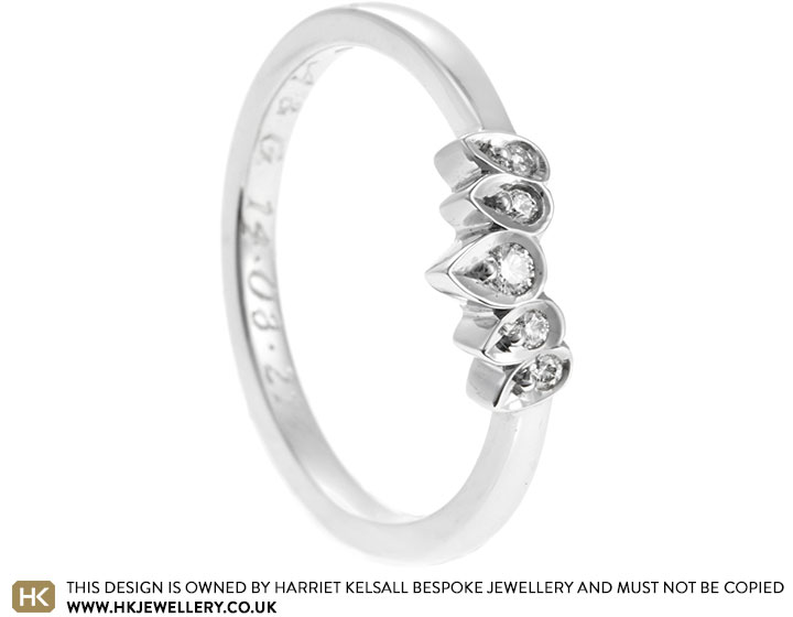 Georgina's Half Halo Diamond and Platinum Wedding Ring