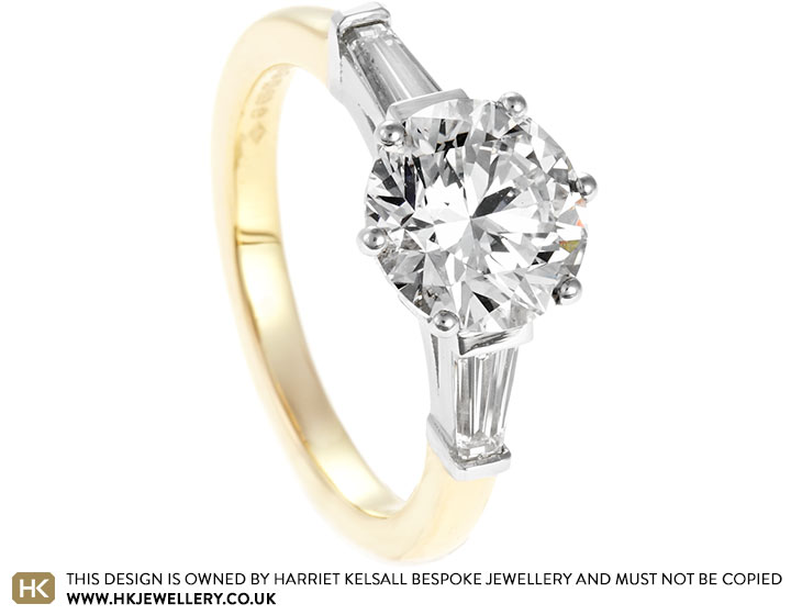 Rosalind's Mixed Metal Diamond Engagement Ring