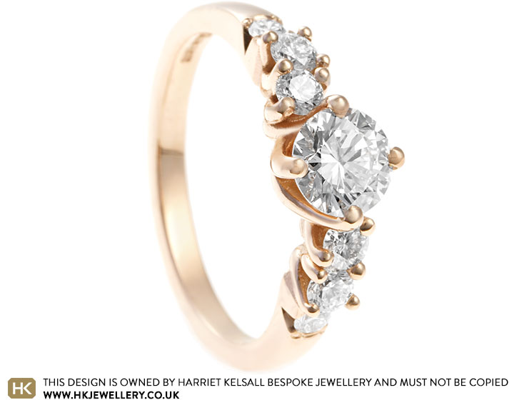 Samantha's 9ct Rose Gold Diamond Scatter Set Engagement Ring