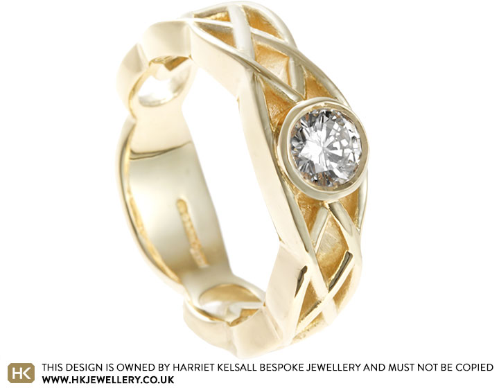 Debby's Celtic 9ct Yellow Gold Diamond Engagement Ring Redesign