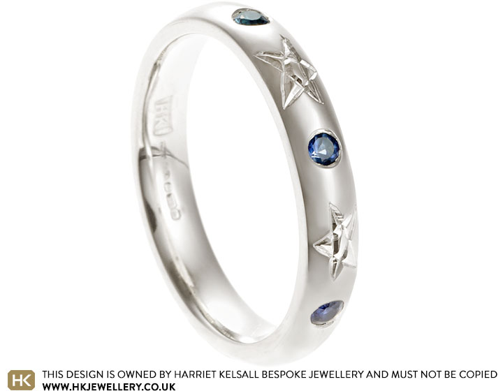 Allison's 9ct White Gold and Sapphire Surprise Eternity Ring