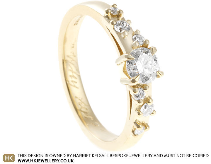 Catherine's Yellow Gold and Diamond Scatter Engagement Ring