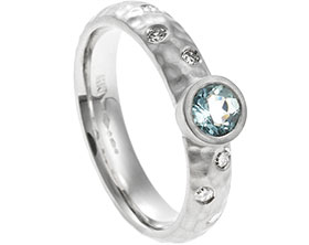 23198-hammered-platinum-engagement-ring-with-customers-own-diamonds-and-aquamarine_1.jpg