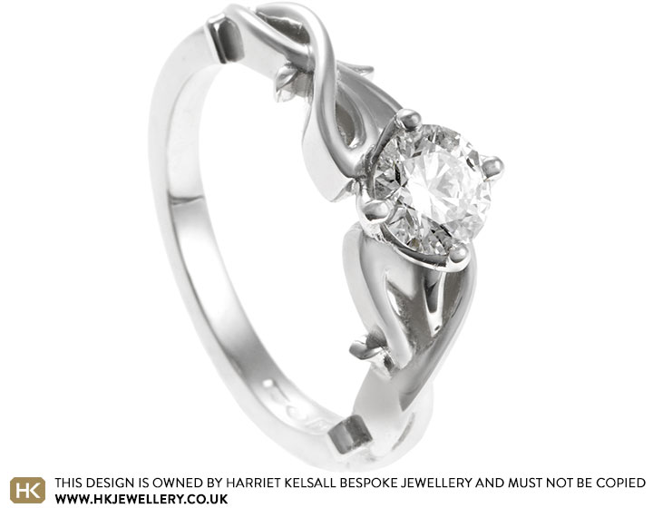 Becky's Celtic and Floral Detailed Laboratory Grown Diamond Engagement Ring