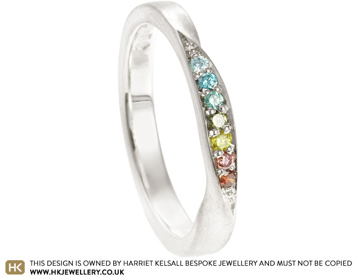 Christine's Fairtrade 9ct White Gold Colour Fade Eternity Ring