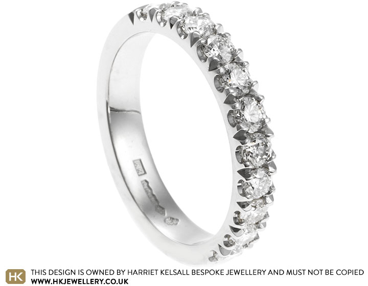 Debbie's redesigned Platinum diamond eternity ring