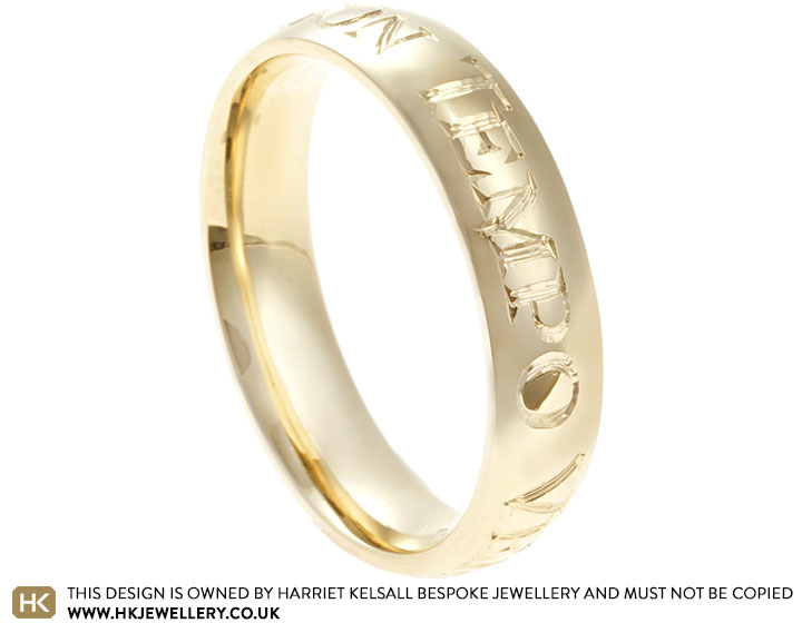 Keith's Engraved Yellow Gold Commitment Ring