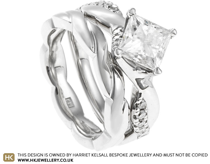 Siying's Platinum Twist Illusion Wedding Ring