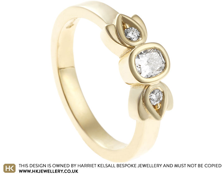 Shirley's 9ct Yellow Gold Diamond Engagement Ring Redesign