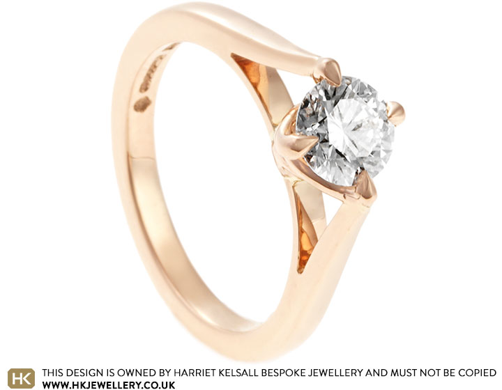 Tomomi's 9ct Rose Gold Laboratory Grown Diamond Engagement Ring