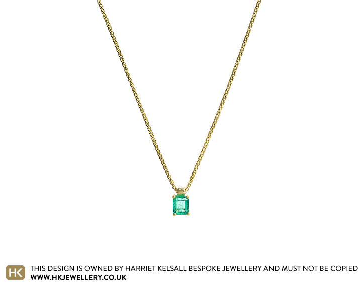 Fran's 9ct Yellow Gold Own Emerald Pendant