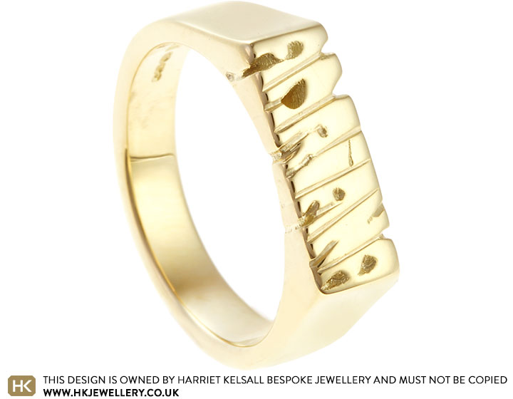 Adriana's 18ct Yellow Gold Ring Replica, Originally Carved by Brother