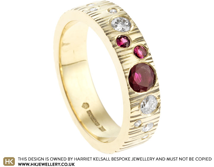 Joanna's 14 Carat yellow gold Ruby And Diamond Ring