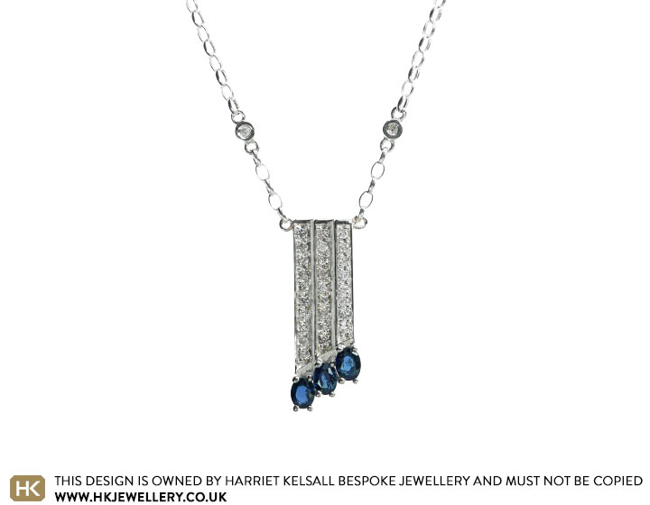 Victoria's Sterling Silver, Sapphire and Diamond Pendant