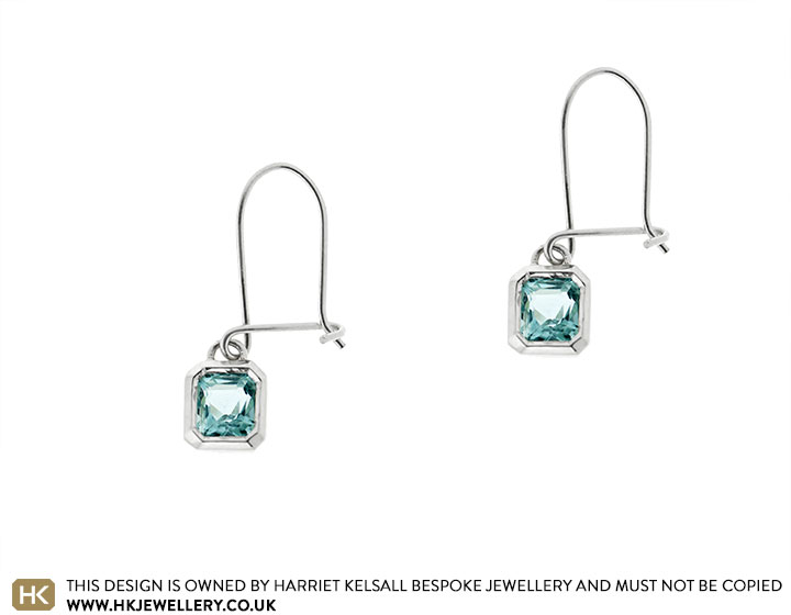 Beth's Sterling Silver and Aquamarine Drop Earrings