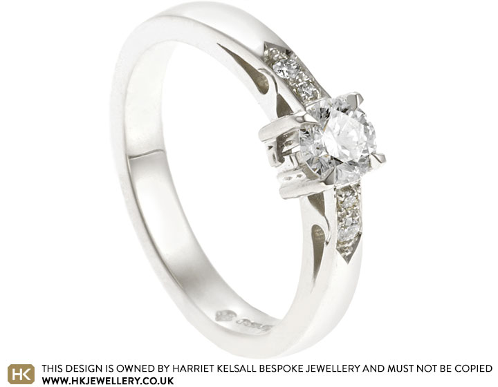 Barbara's Italian Vista Inspired White Gold and Diamond Engagement Ring