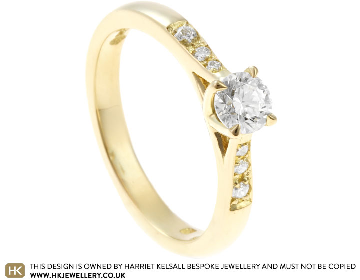 Harriet's Fairtrade 18ct yellow gold and diamond engagement ring