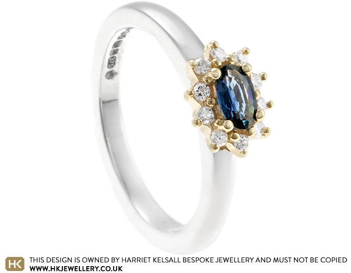 Emma's Heirloom Sapphire And Diamond Redesign Dress Ring