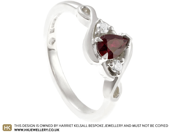 Michelle's Ruby Engagement Ring With Infinity Symbols