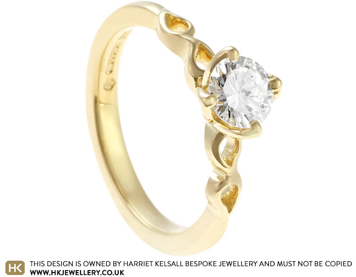 Assem's Scythian Design Inspired 18ct Yellow Gold Diamond Engagement Ring