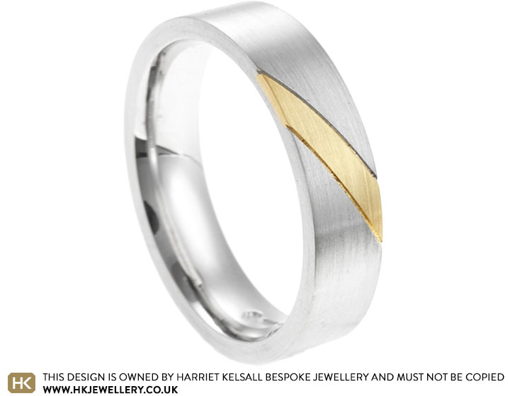 James's Platinum and 18ct Yellow Gold Wedding Ring