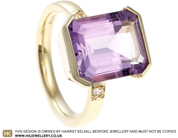 Steph's Amethyst Cocktail Ring with White Topaz