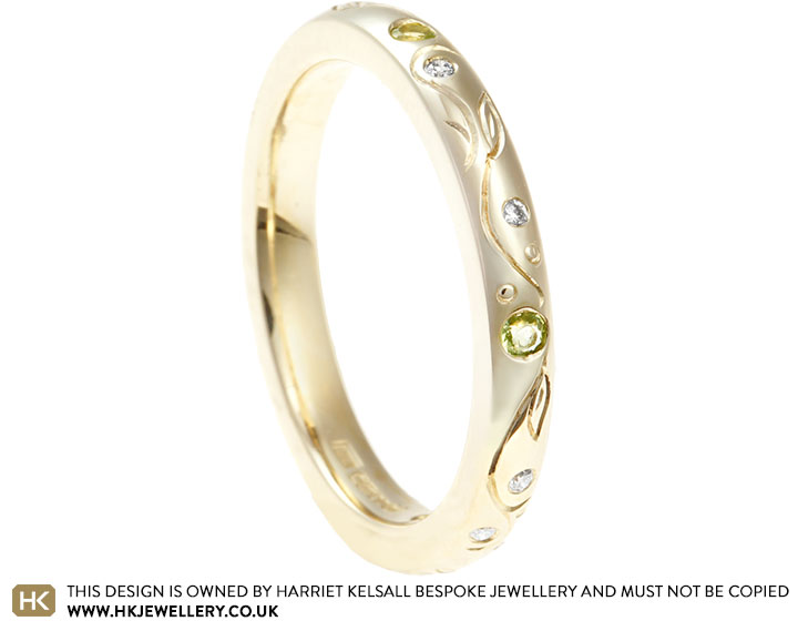 Jackie's Bespoke Peridot and Diamond Eternity Ring