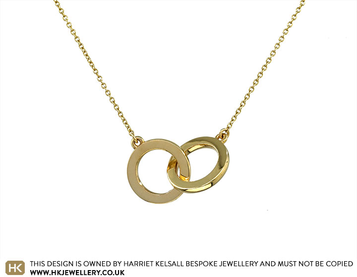 9ct Yellow Gold Circle Disk Necklace - Anthony Paul
