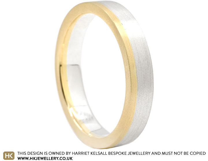 4mm Wide Recycled 9ct Gold Satinised Wedding Ring