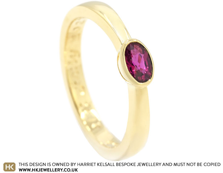 Catherine's 18ct Yellow Gold and Ruby 40th Birthday Ring