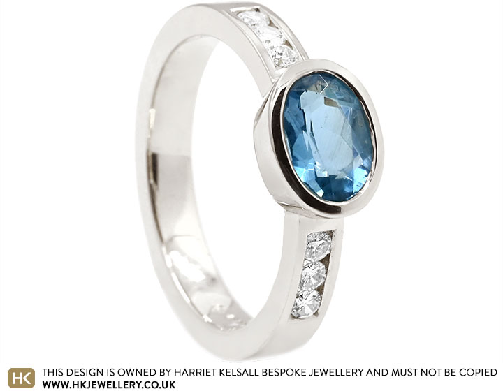 Louisa's Aquamarine and Diamond Dress Ring