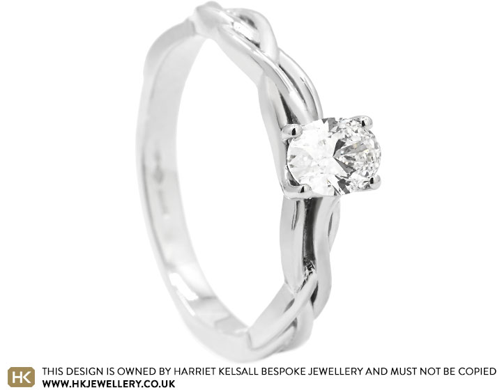 Sofia's Platinum Branch Inspired Diamond Engagement Ring