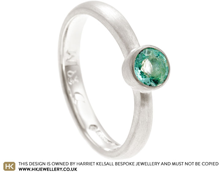 Daisy's Seafoam Beryl Solitaire Engagement Ring