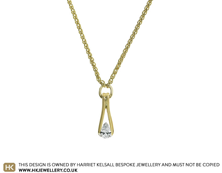 18ct White and Yellow Gold Diamond Long Necklet