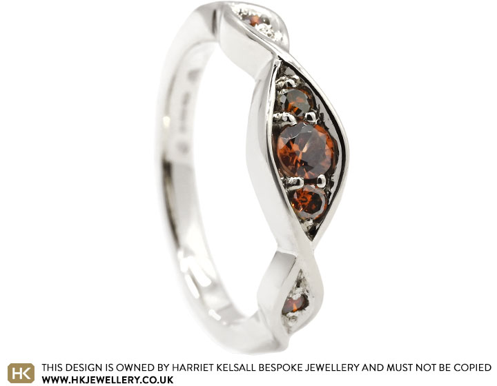 Sarah's 9ct White Gold and Diamond Earthy Inspired Engagement