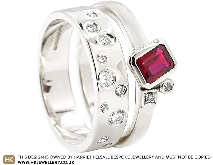 Carole's 9ct White Gold, Ruby and Diamond Eternity Ring