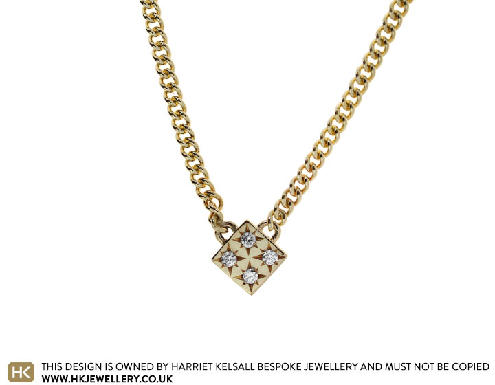 Alice's 9ct Yellow Gold and Diamond star necklace