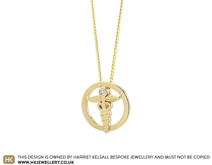 Heather's Graduation Caduceus Necklace