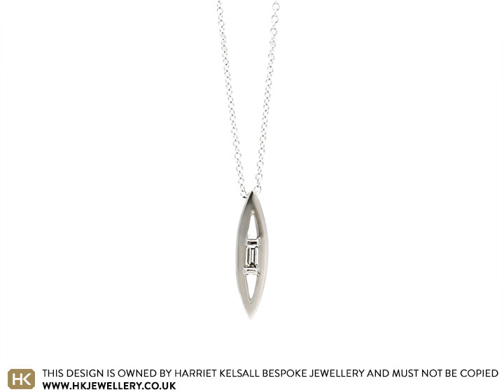 Sally's 18ct White Gold Marquise Pendant