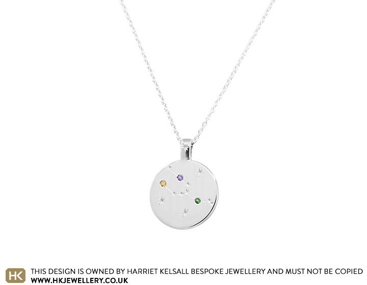 Sue's Constellation Inspired Pendant With Birthstones