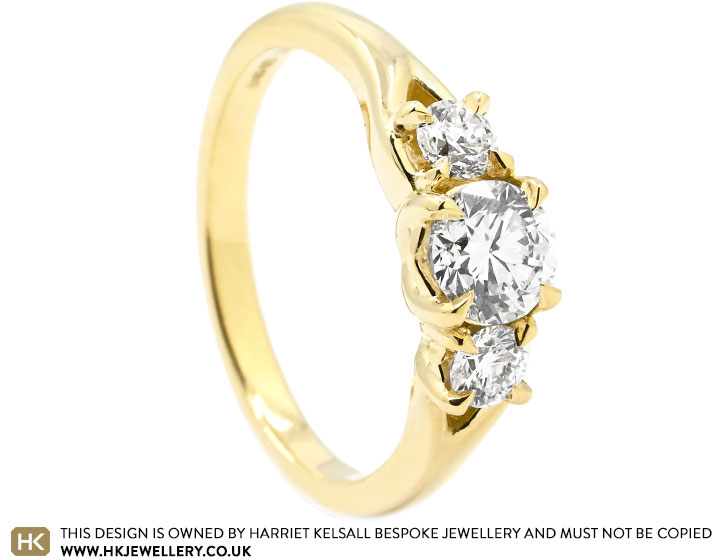 Jess' Diamond Engagement Ring in Trilogy Styling