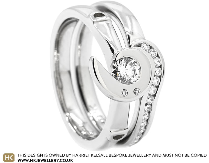 Charlotte's Platinum Fitted Eternity Ring With Diamonds