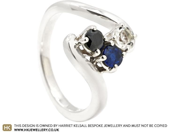 Anne-Grete's Estonian flag inspired engagement ring