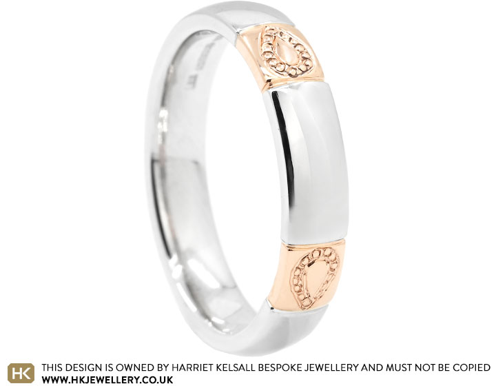 Andrew's Platinum and 9ct Rose Gold Wedding Ring