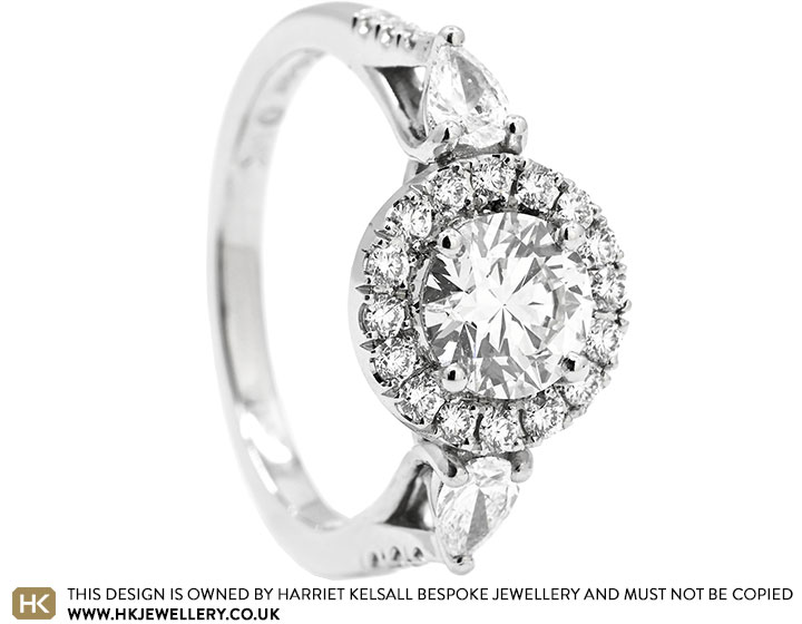 Dumi's Diamond Engagement Ring in Halo Style