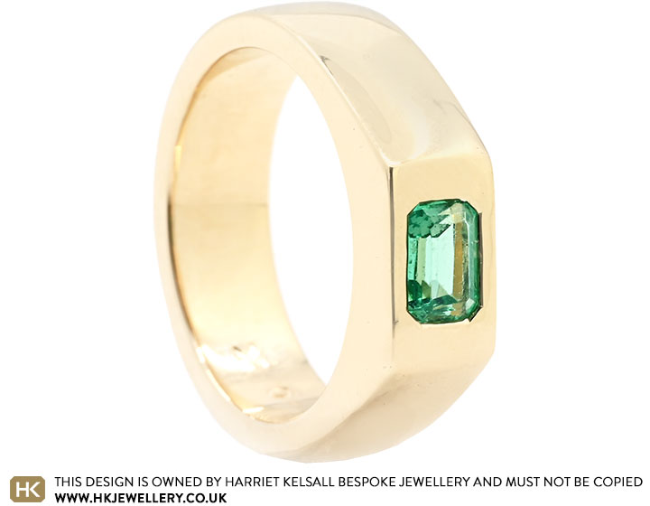 Sean's Bespoke Yellow Gold and Emerald Ring